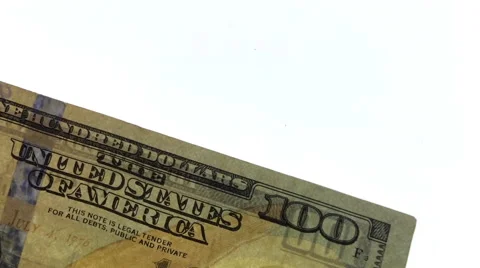100 Dollar bill with back light to show watermarks Stock Footage 55485689
