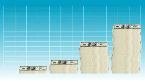 100 dollar bill - graph Stock Illustration