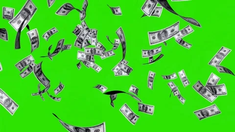 100 Dollar Bills Green Screen Stock Footage 169008510