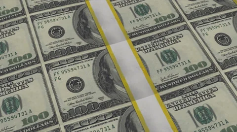100 dollar bills stacks panning USD, 1080 +4k resolution Video stock 37720573