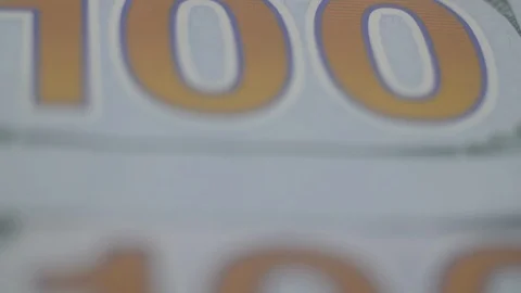 100 Dollar Bills SUPER close up Stock Footage 90970555