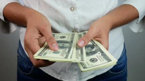 100 dollar green banknotes Stock Footage 234126298