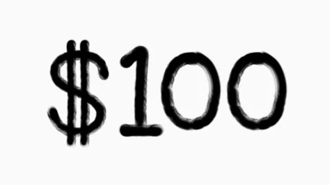 100 Dollar Hand Drawn Animation For Finance Currency Money Business Concept Stock Footage 307344950