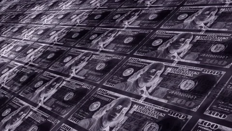 100 dollar slide moving background animated Stock Footage 196267241