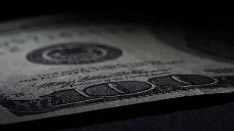 100 dollar, sliding move, soft light Stock Footage 230489229