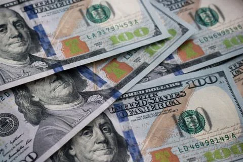 100 Dollars background Stock Photos