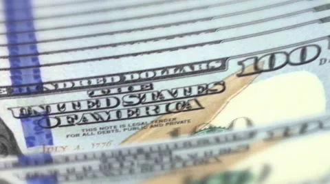 100 Dollars bills Stock Footage 42470490