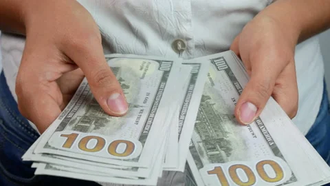 100 dollars new sample banknote Stock Footage 234127095
