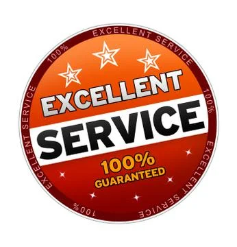 100% excellent service Stock Illustration
