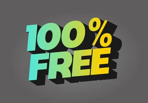 100% free. Text effect in bold font for promotion ads Illustrazione stock