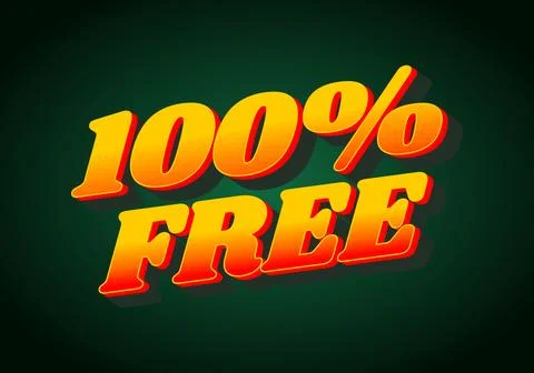 100% free. Text effect in bold font for promotion ads Stock Illustration