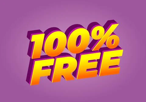 100% free. Text effect in bold font for promotion ads 스톡 일러스트