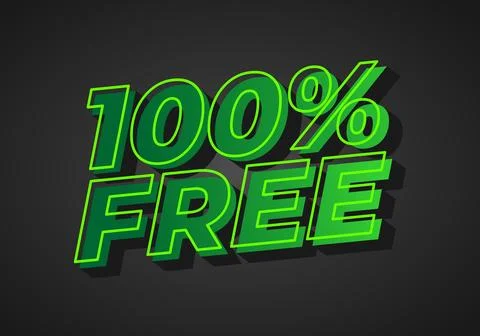 100% free. Text effect in bold font for promotion ads 스톡 일러스트