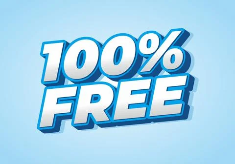100% free. Text effect in bold font for promotion ads 스톡 일러스트
