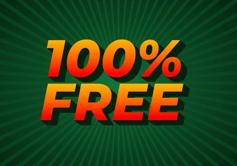 100% free. Text effect in bold font for promotion ads 스톡 일러스트