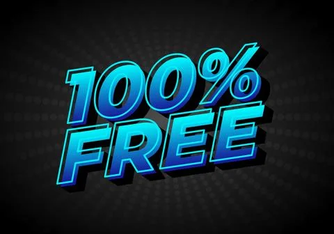 100% free. Text effect in bold font for promotion ads Stock Illustration