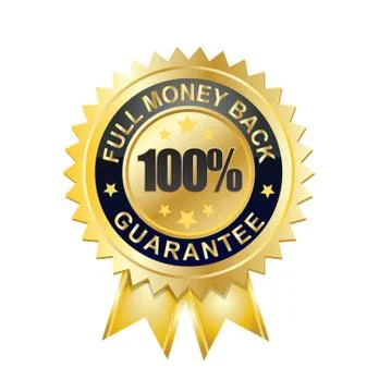 100 full moneyback guarantee Stock Illustration