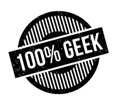100 Geek rubber stamp Stock Illustration