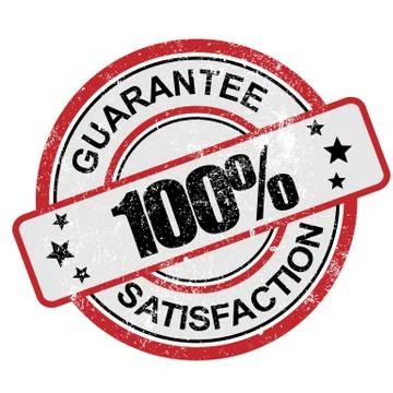 100 guarantee satisfaction grunge Stock Illustration