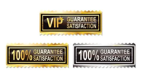 100 guarantee satisfaction stamp Stock Illustration
