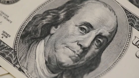 100 Hundred dollar (USD) bill moving footage. Stock Footage 114292800