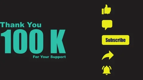 100 k subscriber, thank you.	 Stock Footage 314734729