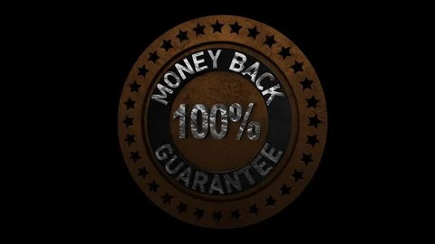 100% MONEY BACK GUARANTEE Circular Shield 스톡 동영상 80996552