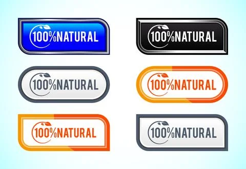 100% Natural  button set of different shapes and colors. Suitable for mobil.. Stockillustratie