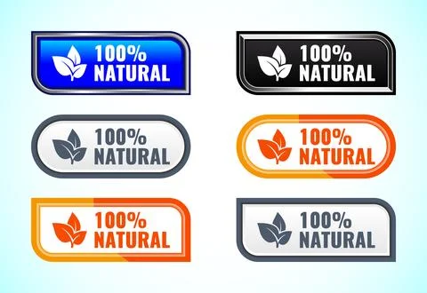 100% Natural  button set of different shapes and colors. Suitable for mobil.. Illustrazione stock