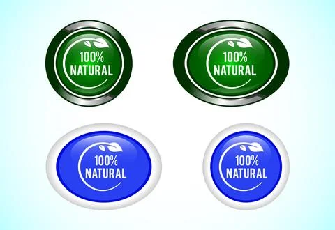 100% Natural  button set of different shapes and colors. Suitable for mobil.. Illustrazione stock