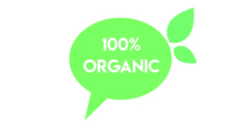 100% organic sign animation Stock-Footage 171892498