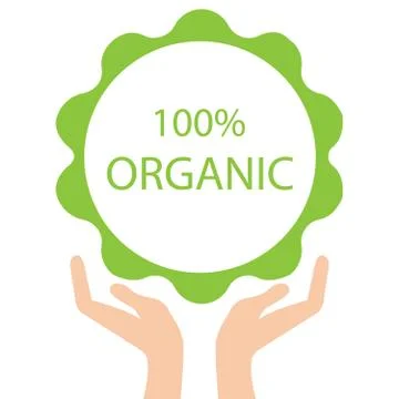 100 organic vector logo design. Illustrazione stock