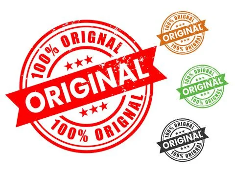 100% Original Rubber Stamp Vector Set Stock Illustration