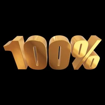 100 percent on black background Stock-Illustration