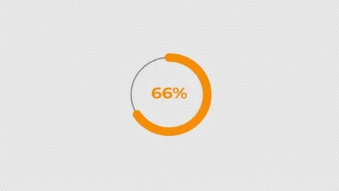 100 Percent Circular Pie Chart Animation 4K Stock Footage 339358666