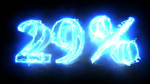 100 percent count up loading animation Video stock 146215141