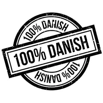 100 percent danish rubber stamp Stock Illustration