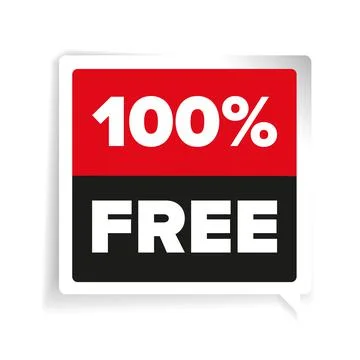 100 percent free label vector Stock Illustration
