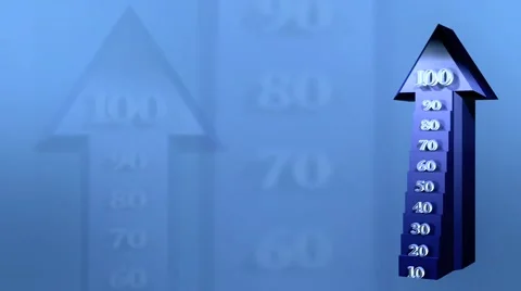 100 Percent Growth Chart Stock Footage 1048517