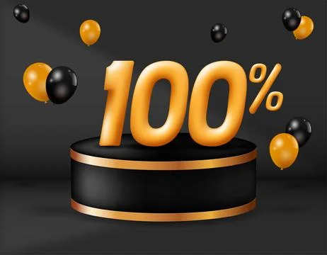100 percent. Stock Illustration