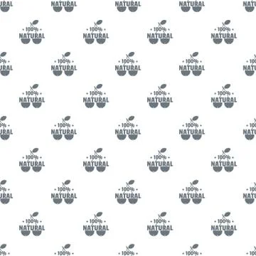100 percent natural pattern vector seamless Stock Illustration