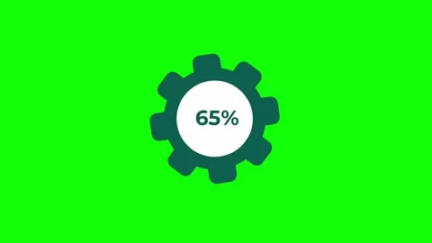 100 percent number circle loading gear animation. Stock Footage 279672379