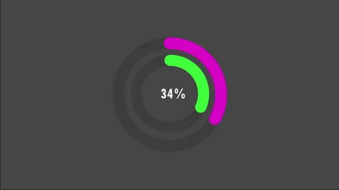 100 percent pie chart. Circle diagram business illustration. Видео 279708237