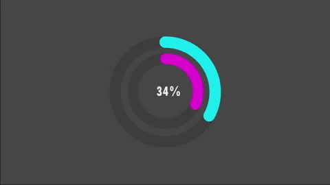 100 percent pie chart. Circle diagram business illustration. Видео 279708369