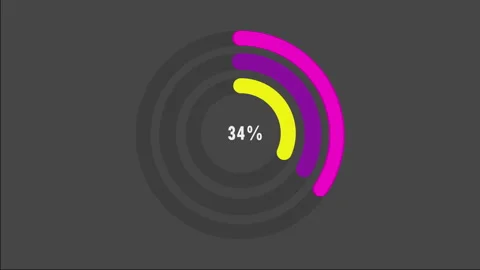 100 percent pie chart. Circle diagram business illustration. Видео 279709083