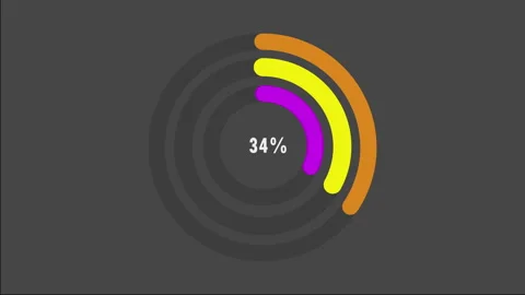 100 percent pie chart. Circle diagram business illustration. Видео 279709542