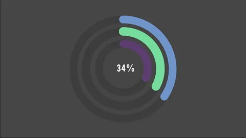100 percent pie chart. Circle diagram business illustration. Видео 279709543