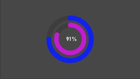 100 percent pie chart. Circle diagram business illustration. Illustrazione stock