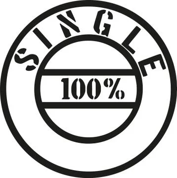 100 percent single stamp Stock Illustration