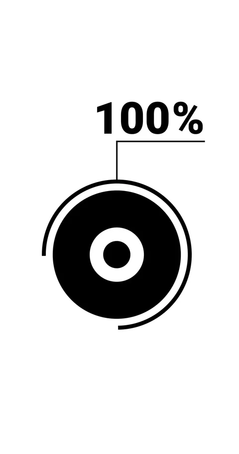 100 percent vertical donut chart. Circle round infographic, graphic animati.. Video stock 285645306